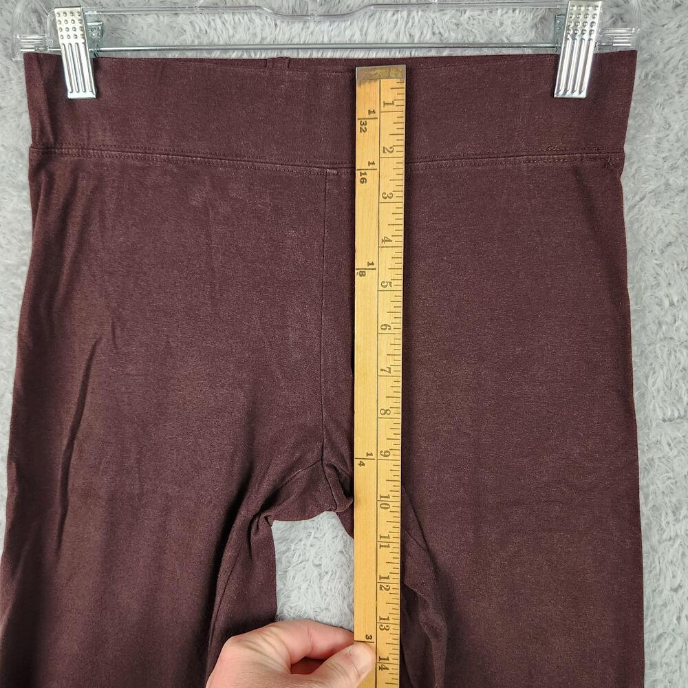 Vintage 90s Leggings Womens Small Tall Brown High Rise Stretch Ankle USA Retro - Picture 5 of 13
